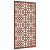 vidaXL Decorazione Muro da Giardino 105x55 cm Moresco Acciaio Corten