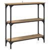 vidaXL Tavolo consolle Rovere artigianale 75 x 22,5 x 75 cm