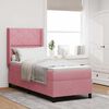 vidaXL Letto a molle con materasso Rosa 80 x 200 cm Velluto