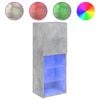 vidaXL Mobile TV con Luci LED Grigio Cemento 40,5x30x102 cm