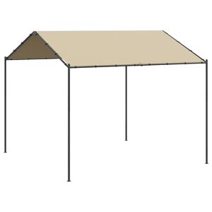 vidaXL Tenda a Baldacchino Beige 4x4 m in Acciaio e Tessuto