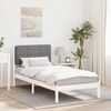 vidaXL Letto con Testiera Rivestita Grigio chiaro 80 x 200 cm
