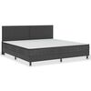 vidaXL Letto a Molle Grigio Scuro in Tessuto 200x200 cm