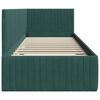 vidaXL Cornice del letto ad angolo Verde Scuro 80 cm x 200 cm Velluto