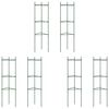 vidaXL Sostegni per Pomodori 6pz 116 cm in Acciaio e PP