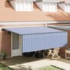 vidaXL Tenda Retrattile Blu e Bianco 400 &times; 300 cm