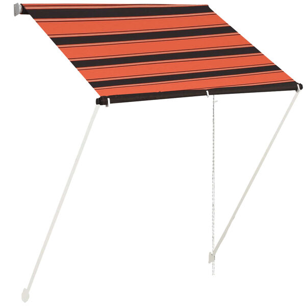 vidaXL Tenda da Sole Retrattile 150x150 cm Arancione e Marrone