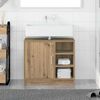 vidaXL Mobile da Bagno con porta Rovere artigianale 63 x 29 x 55 cm