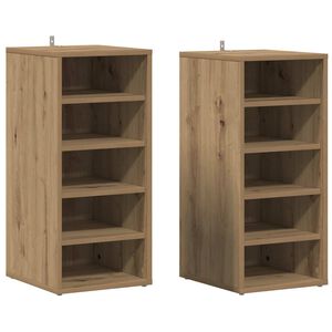 vidaXL Scarpiere 2 pz Rovere Artigianale 32x35x70 cm in Truciolato
