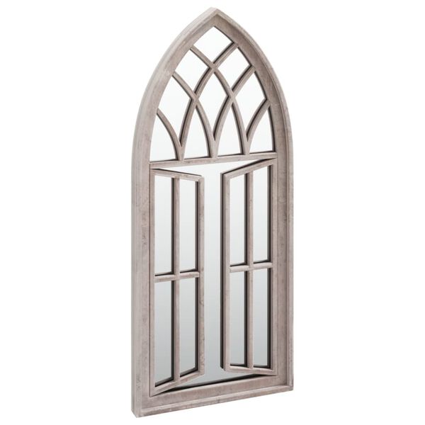 vidaXL Specchio da Giardino Sabbia 70x30 cm in Ferro per Uso Esterno