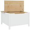 vidaXL Tavolino da salotto Bianco e marrone miele 79,5 x 79,5 x 49 cm