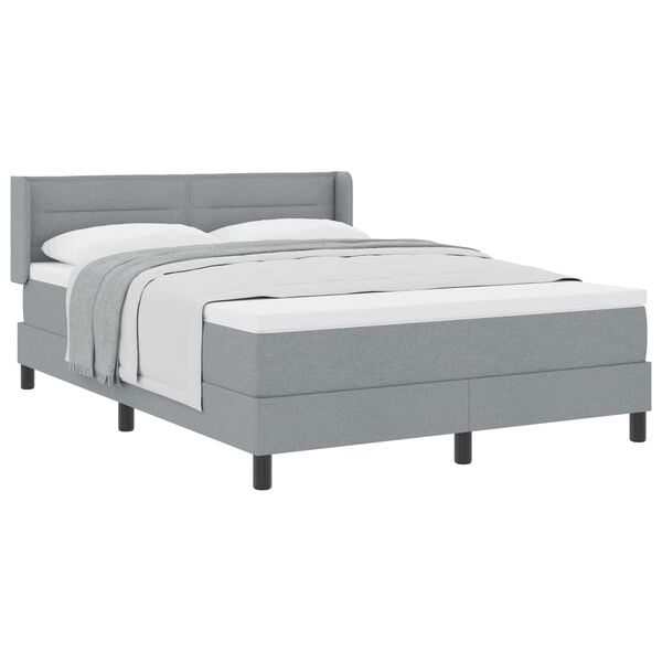 vidaXL Letto a molle Grigio chiaro 200 x 160 cm Poliestere