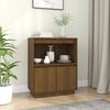vidaXL Credenza Marrone Ambra 60x34x75 cm in Legno Massello di Pino