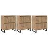 vidaXL Credenza 3 pz Rovere artigianale 60 x 35 x 70 cm