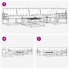 vidaXL Set di divani da esterno 6 pcs Grigio Naturale e Chiaro