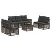 vidaXL Set Divano da Giardino 8 pcs Grigio e Grigio Scuro polyrattan