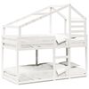 vidaXL Letto a Castello senza Materasso Bianco 90x190cm Massello Pino