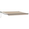 vidaXL Tenda Retrattile Beige 400 &times; 300 cm Poliestere e Alluminio