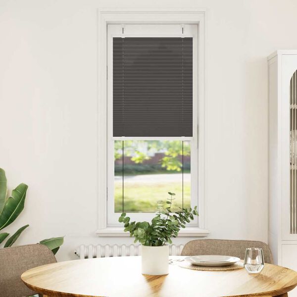 vidaXL Tenda Plissettata Nera 50x100 cm Larghezza Tessuto 49,4 cm