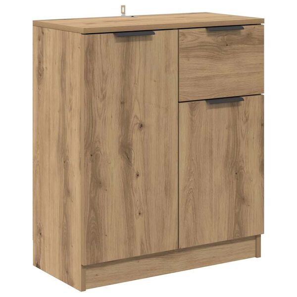 vidaXL Credenza Rovere artigianale 60 x 30 x 70 cm Legno multistrato