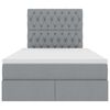 vidaXL Letto con contenitore e LED con led Grigio chiaro 120 x 190 cm