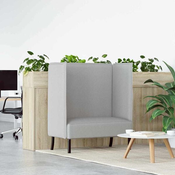 vidaXL Divano alto 101cm Grigio nuvola Tessuto