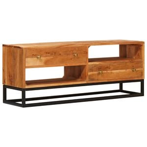 vidaXL Mobile TV Naturale 110 x 30 x 44 cm Legno di Acacia Massello