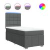 vidaXL Giroletto a Molle con Materasso Grigio Scuro 90x190 cm Tessuto