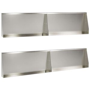 vidaXL Muro di contenimento 4 pz 100 x 12 x 30 cm Acciaio Inox Argento