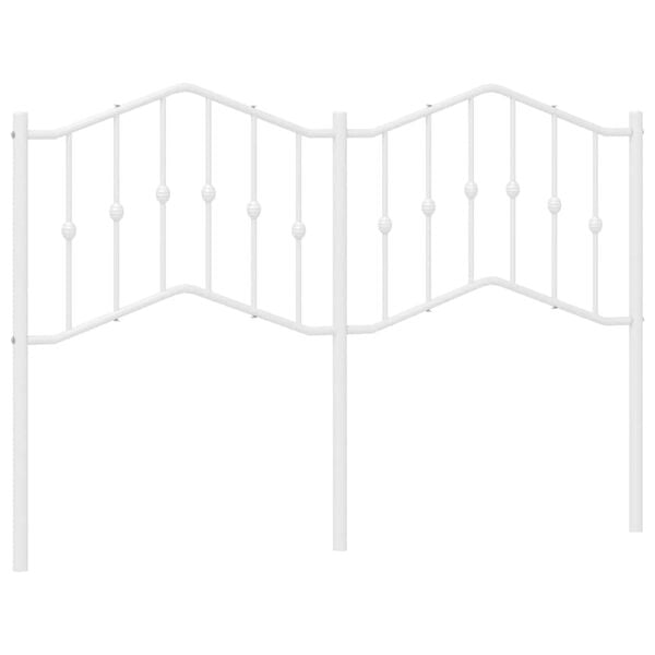 vidaXL Testiera in Metallo Bianco 150 cm