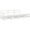 vidaXL Set Salotto da Giardino 4 pz Bianco in Legno Massello di Pino