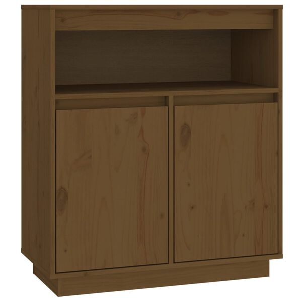 vidaXL Credenza ambra 70x34x80 cm in Legno Massello di Pino