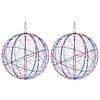 vidaXL Luce a punta di Natale 2 pz 1900 LED Multicolore &Oslash; 60 x 63 cm