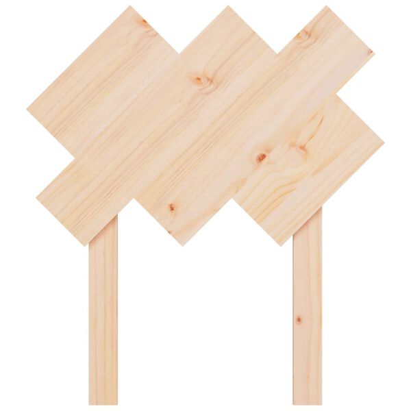 vidaXL Testiera per Letto 72,5x3x81 cm in Legno Massello di Pino