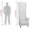 vidaXL Poltrona a Schienale Alto Bianca in Similpelle