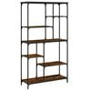vidaXL Libreria Rovere Fumo 99x35,5x176 cm Legno Multistrato e Acciaio