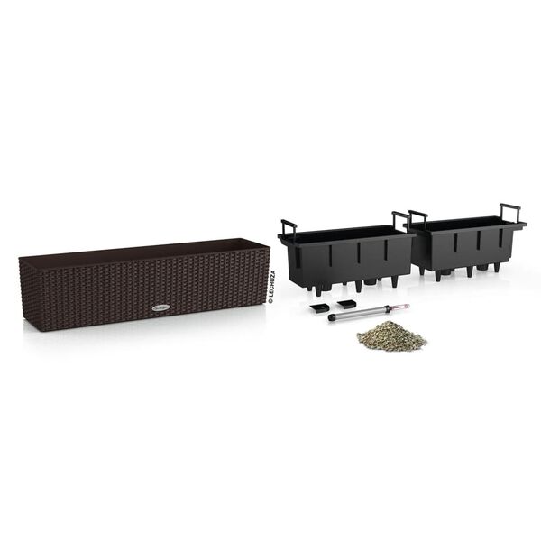 LECHUZA Fioriera BALCONERA Cottage 80 ALL-IN-ONE Moca