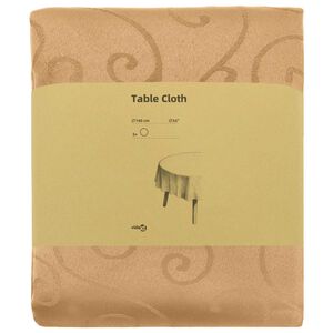 vidaXL Tovaglia da Tavolo 5 pz Rotondo Beige &Oslash; 140 cm