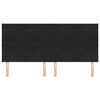 vidaXL Testiera con testiera Nero 200 cm Velluto