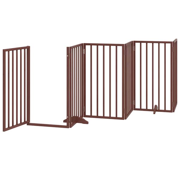 vidaXL Cancello Cani Porta Pieghevole Marrone 12 Pannelli 600cm Pioppo