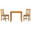 vidaXL Set da pranzo 3 pz Grigio Legno di Quercia Massello