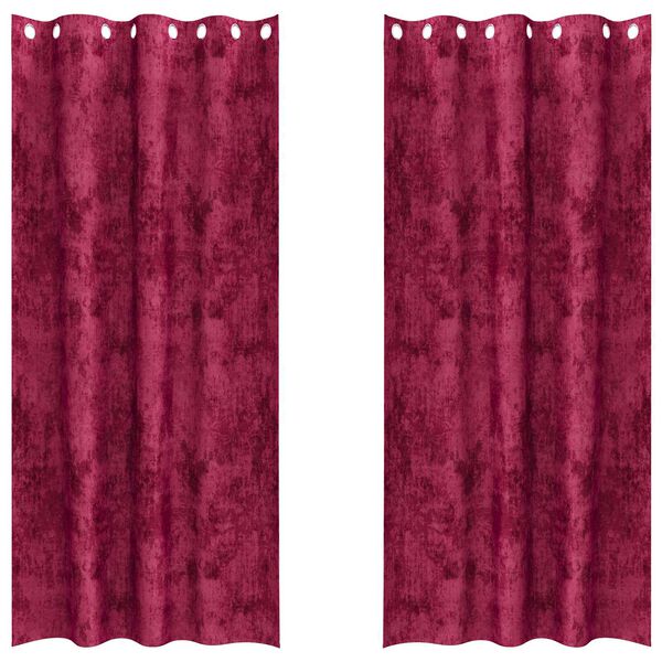 vidaXL Tende in Velluto 2 pcs Rosso vino 225 x 140 cm Velluto