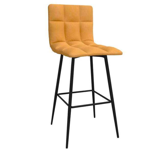 vidaXL Sgabello da Bar Marrone in Velluto