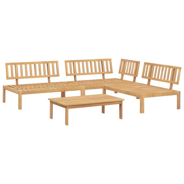 vidaXL Set Divano Pallet da Giardino 4 pz in Legno Massello di Acacia