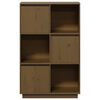 vidaXL Credenza Marrone Ambrato 74x35x117 cm in Legno Massello di Pino