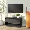 vidaXL Mobile Porta TV Grigio 74x34x40 cm in Legno Massello di Pino