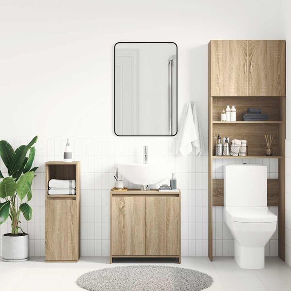 vidaXL Mobile da Bagno Rovere Sonoma 60x33x61 cm Legno Multistrato