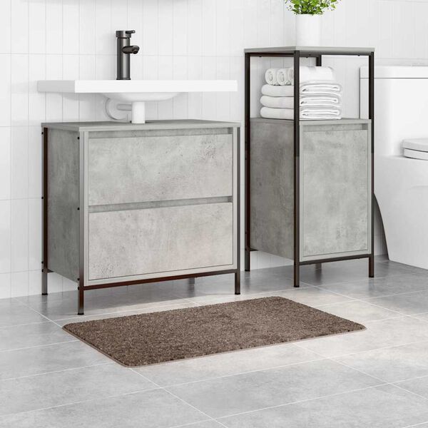 vidaXL Tappetino da bagno antiscivolo Marrone 50 x 80 cm PP