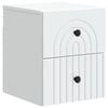vidaXL Mobiletto da notte a muro con cassetto Bianco 33 x 34,5 x 40 cm