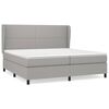 vidaXL Giroletto a Molle con Materasso Grigio Chiaro 200x200cm Tessuto